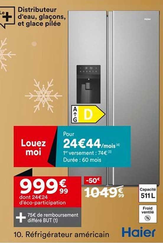 Réfrigérateur américain Haier - En promotion