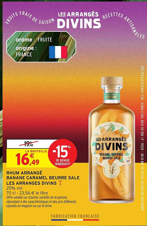 Rhum Arrangé Banane Caramel Beurre Salé Les Arrangés Divins