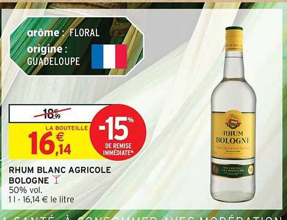 RHUM BLANC AGRICOLE BOLOGNE