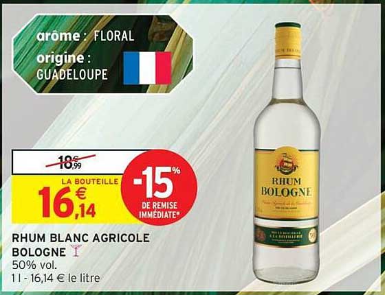 RHUM BLANC AGRICOLE BOLOGNE
