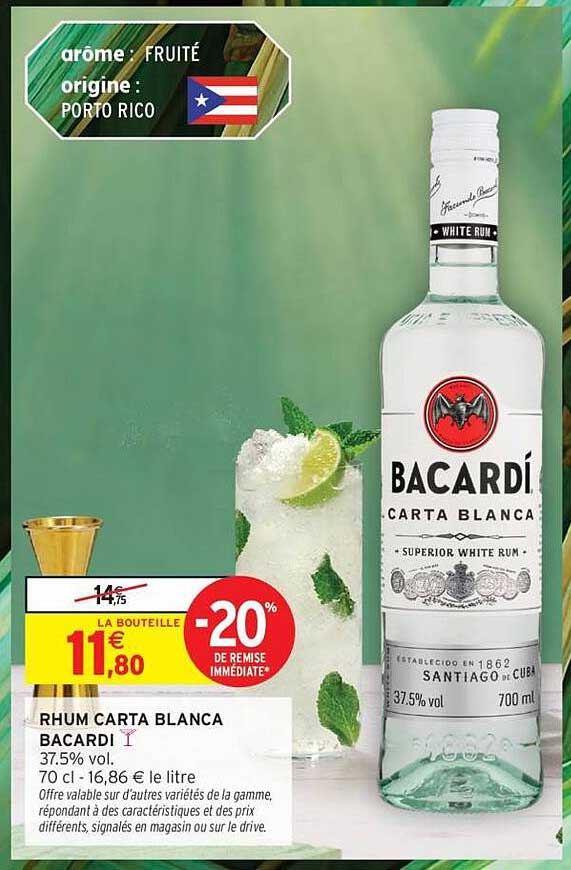 RHUM CARTA BLANCA BACARDÍ