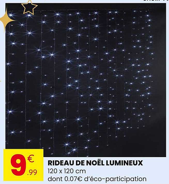 RIDEAU DE NOËL LUMINEUX