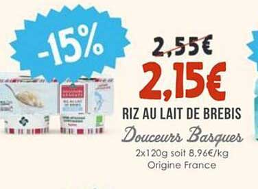 RIZ AU LAIT DE BREBIS