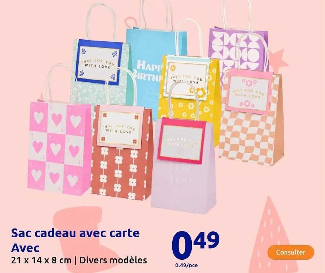 Sac cadeau avec carte