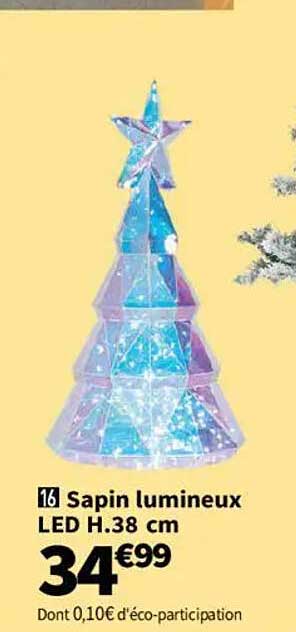 Sap in lumineux LED H.38 cm