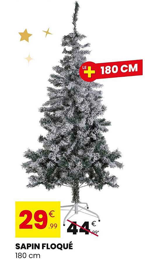 SAPIN FLOQUÉ 180 cm