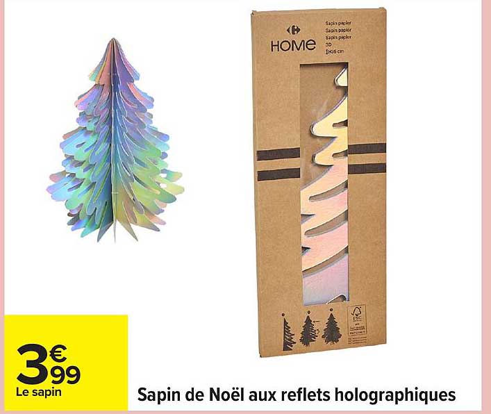 Sapins de Noël aux reflets holographiques