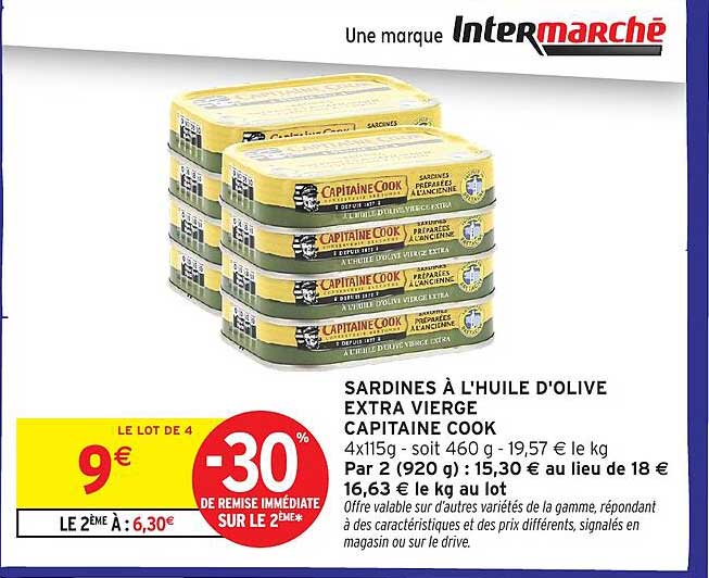 SARDINES À L'HUILE D'OLIVE EXTRA VIERGE CAPITAINE COOK