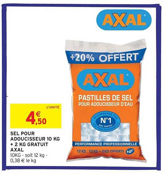 SEL POUR ADOUCISSEUR 10 KG + 2 KG GRATUIT AXAL