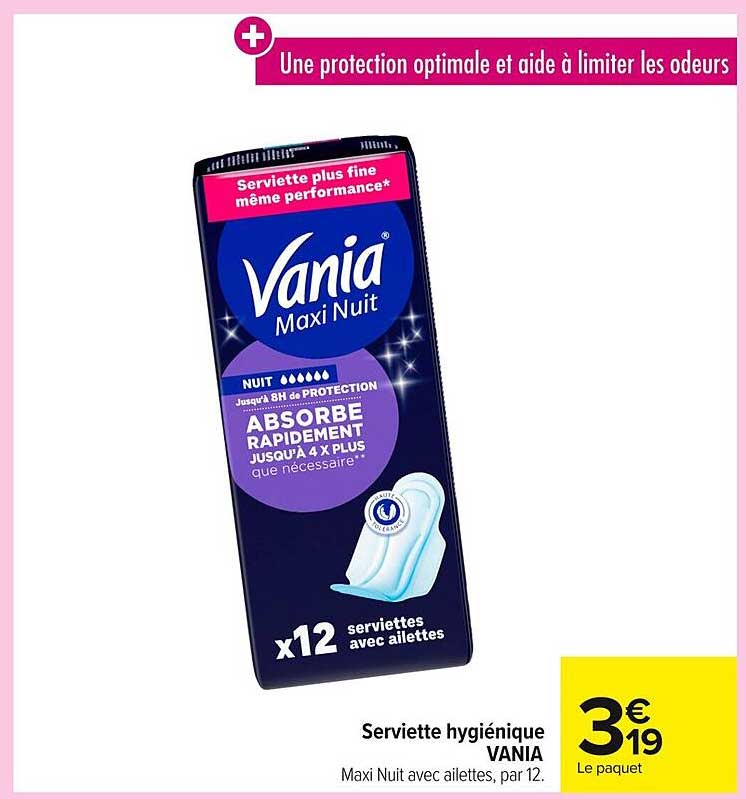 Serviette hygiénique VANIA