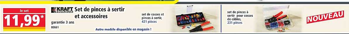 Set de pinces à sertir et accessoires