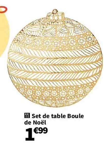 Set de table Boule de Noël