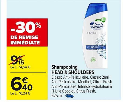 Shampooing HEAD & SHOULDERS