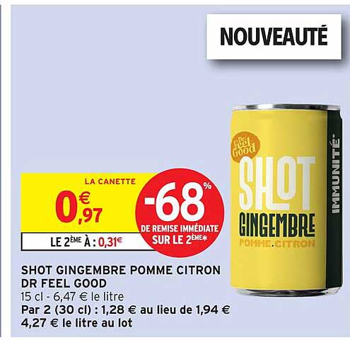 SHOT GINGEMBRE POMME CITRON DR FEEL GOOD