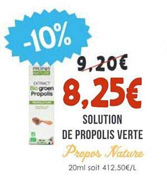 Solution de Propolis Verte Propos Nature