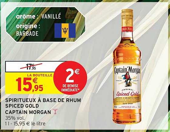 SPIRITUEUX À BASE DE RHUM SPICED GOLD CAPTAIN MORGAN