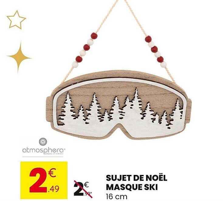 SUJET DE NOËL MASQUE SKI
