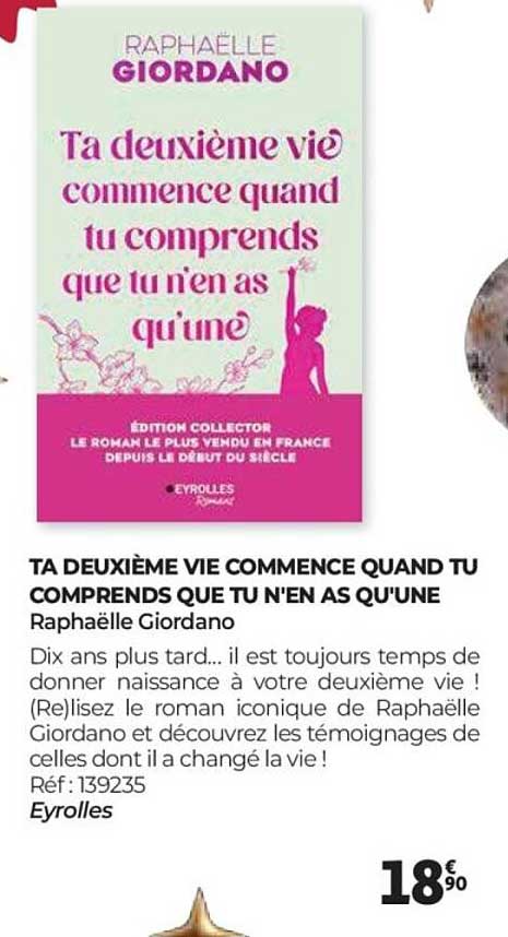 TA DEUXIÈME VIE COMMENCE QUAND TU COMPRENDS QUE TU N'EN AS QU'UNE