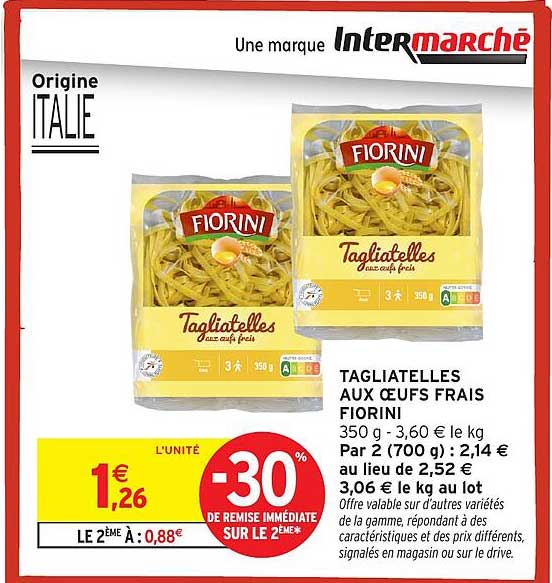 TAGLIATELLES AUX ŒUFS FRAIS FIORINI