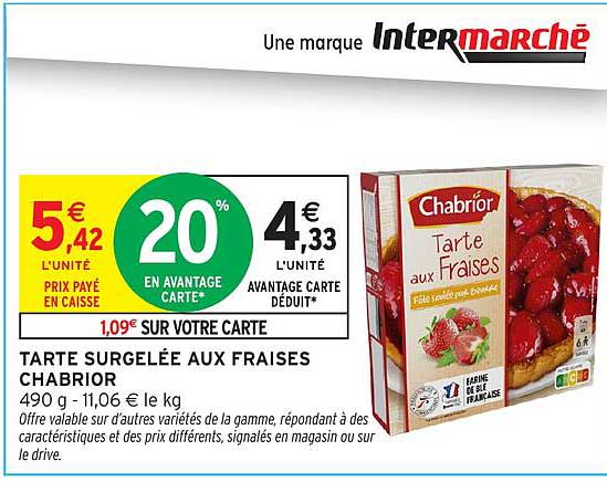TARTE SURGELÉE AUX FRAISES CHABRIOR