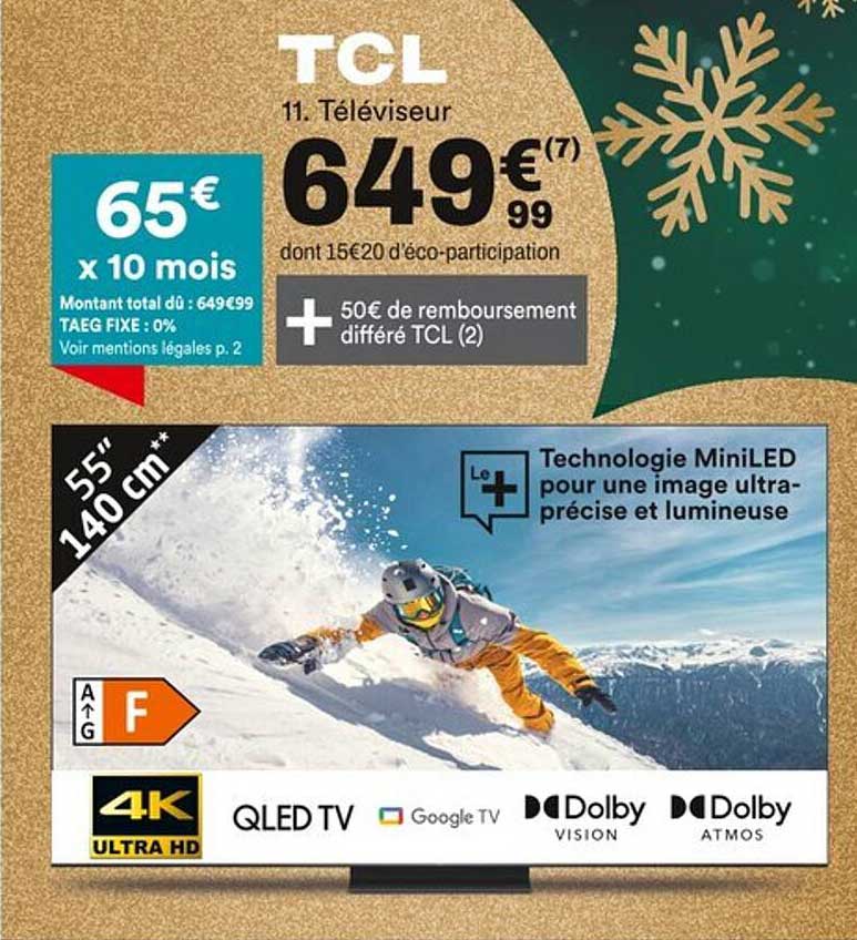 TCL 55" MiniLED 4K QLED TV