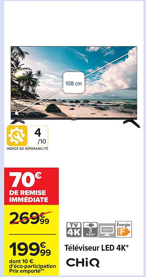 Téléviseur LED 4K*