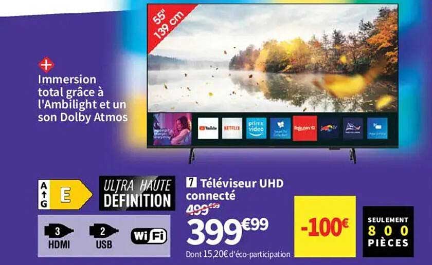 Téléviseur UHD connecté