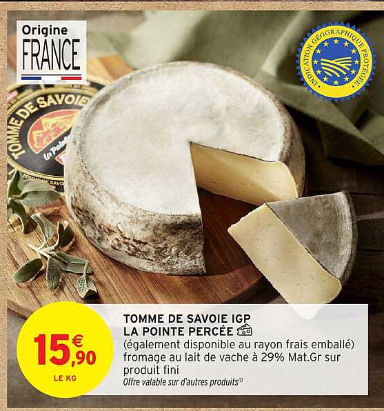 TOMME DE SAVOIE IGP LA POINTE PERCÉE