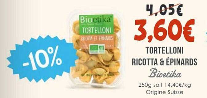 Tortelloni Ricotta et Épinards