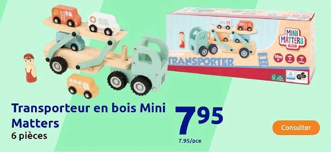 Transporteur en bois Mini Matters