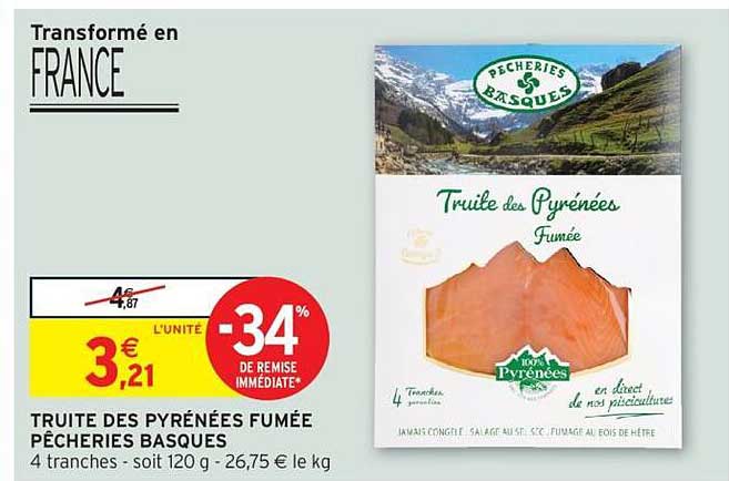 TRUITE DES PYRÉNÉES FUMÉE PÊCHERIES BASQUES