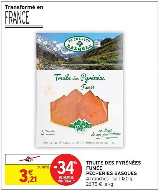 TRUITE DES PYRÉNÉES FUMÉE PÊCHERIES BASQUES