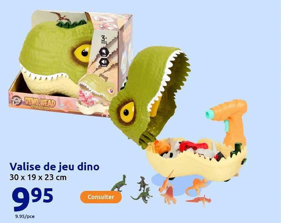 Valise de jeu dino