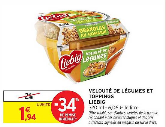 VELOUTÉ DE LÉGUMES ET TOPPINGS LIEBIG