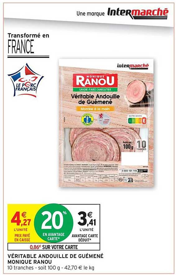 VÉRITABLE ANDOUILLE DE GUÉMENÉ MONIQUE RANOU