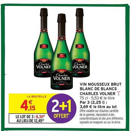 VIN MOUSSEUX BRUT BLANC DE BLANCS CHARLES VOLNER