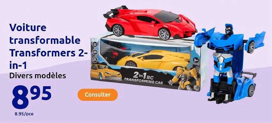 Voiture transformable Transformers 2-in-1