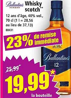 Whisky scotch Ballantine's 12 ans d'âge