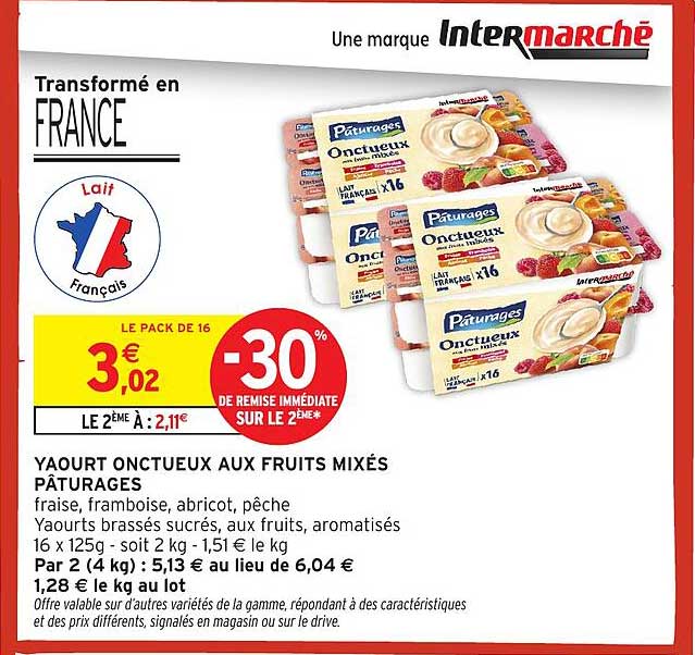 Yaourt Onctueux aux Fruits Mixés Pâturages