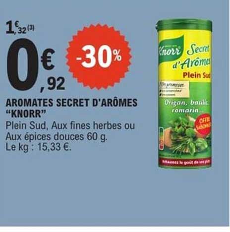 AROMATES SECRET D'ARÔMES "KNORR"