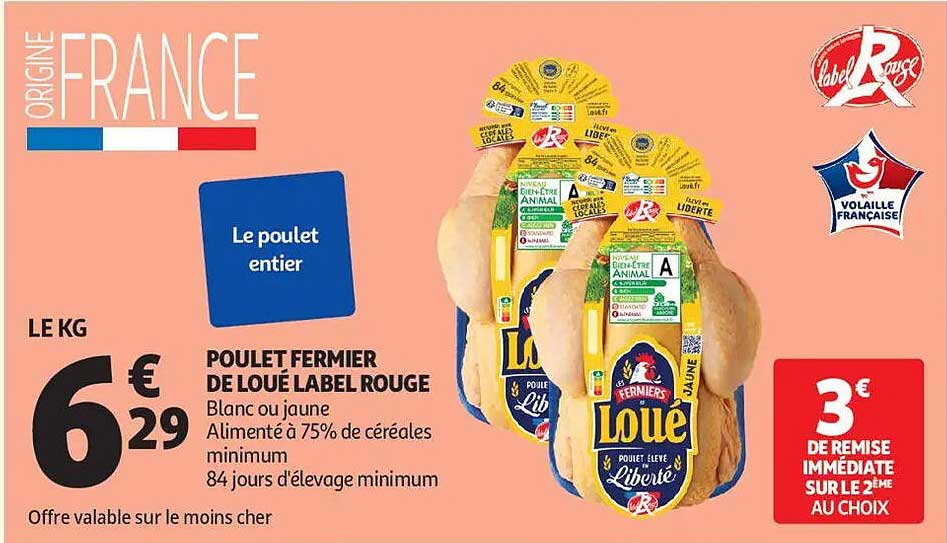 POULET FERMIER DE LOUE LABEL ROUGE